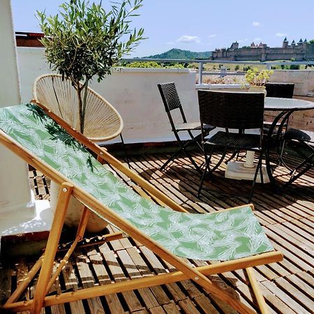 Appartement L'Oliveraie - La Cite Plein Les Yeux カルカソンヌ エクステリア 写真